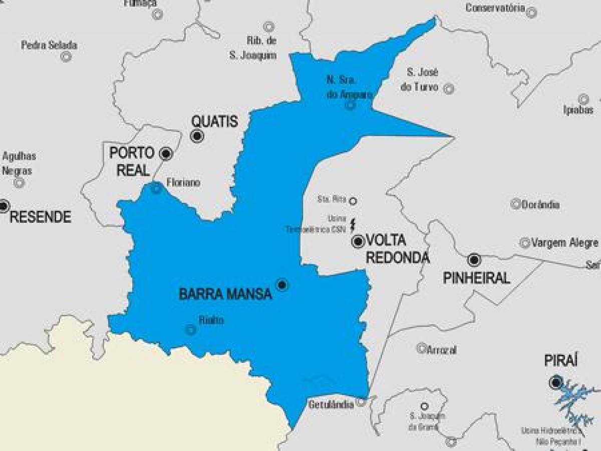 Kartta Barra Mansa kunta