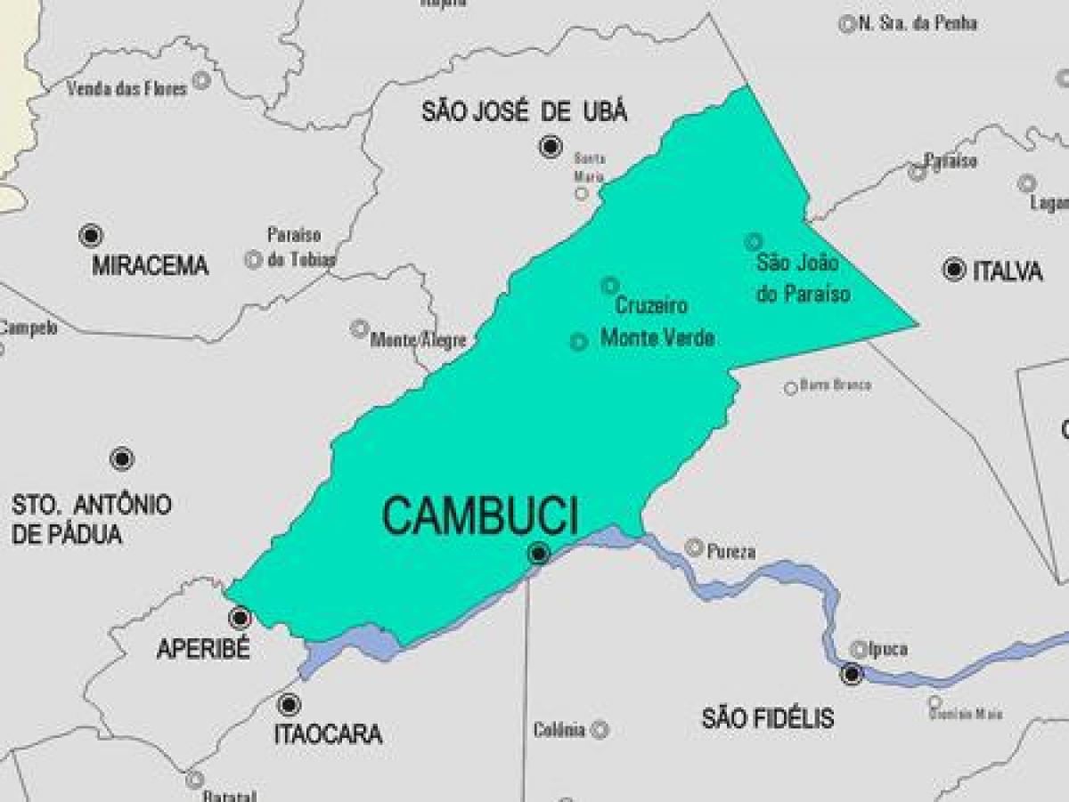 Kartta Cambuci kunta