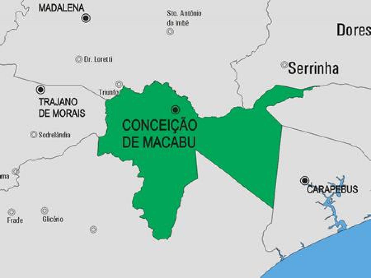 Kartta Conceição de Macabu kunta