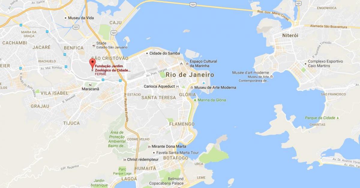 Kartta Eläintarhassa Rio de Janeiro