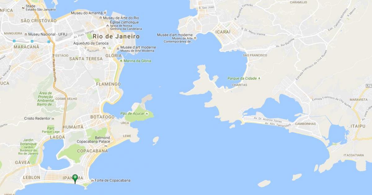 Kartta Ipanema beach