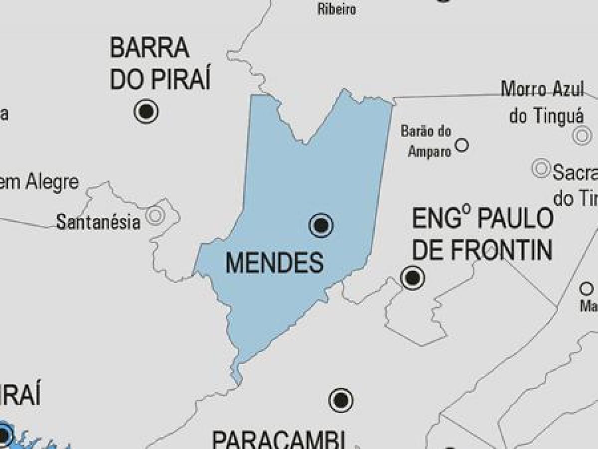 Kartta Mendes kunta