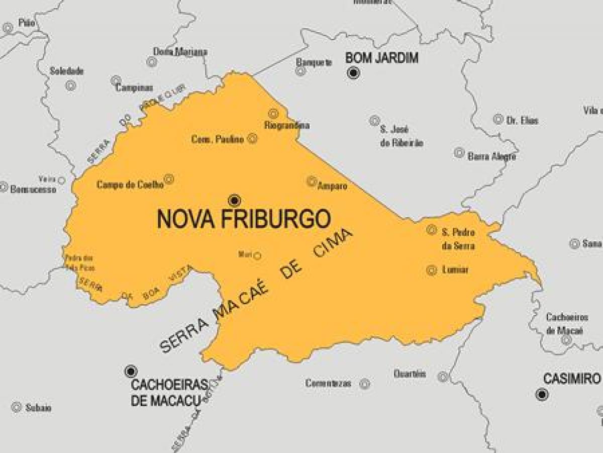 Kartta Nova Friburgo kunta