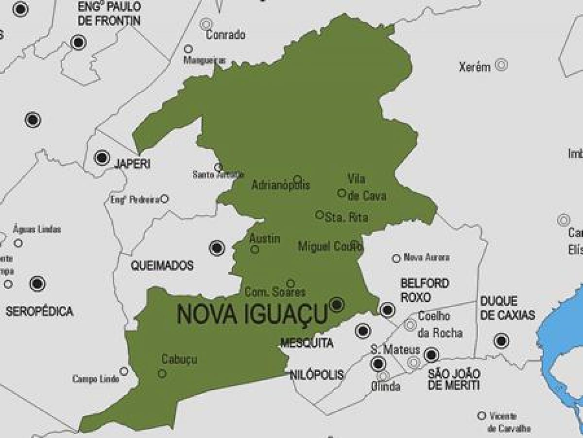 Kartta Nova Iguaçu kunta