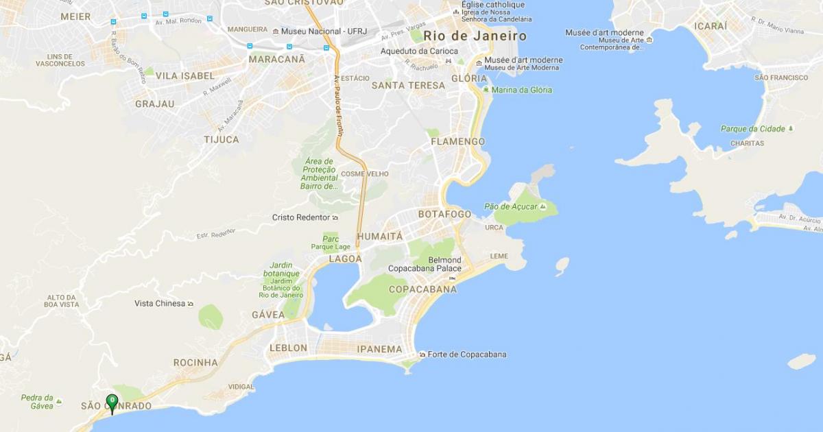 Kartta ranta-São Conrado