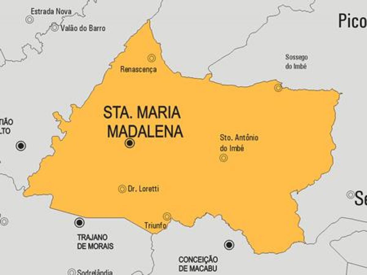 Kartta Santa Maria Madalena kunta