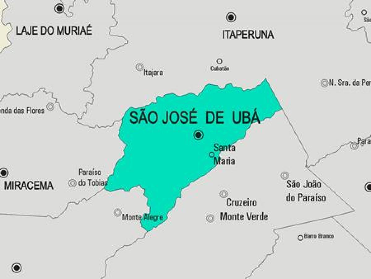 Kartta São José de Ubá kunta