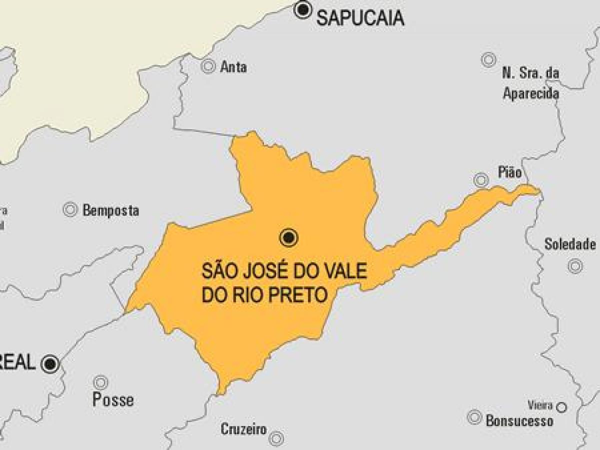 Kartta São José do Vale do Rio Preto kunta