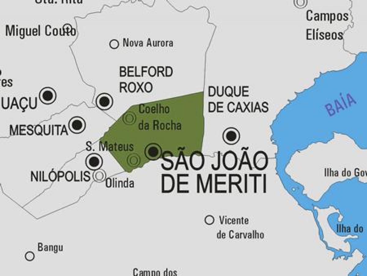Kartta São João de Meriti kunta
