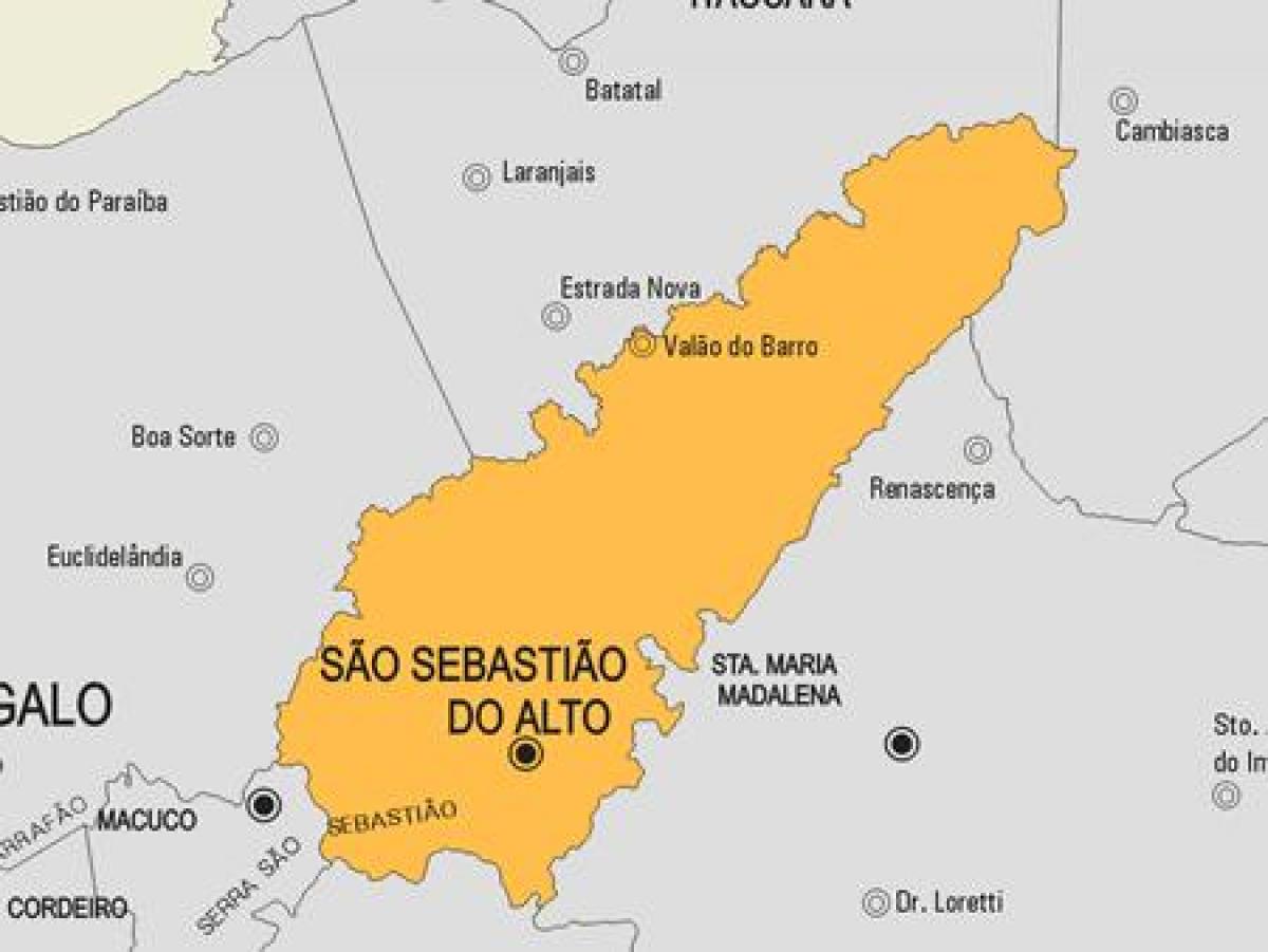 Kartta São Sebastião do Alto kunta