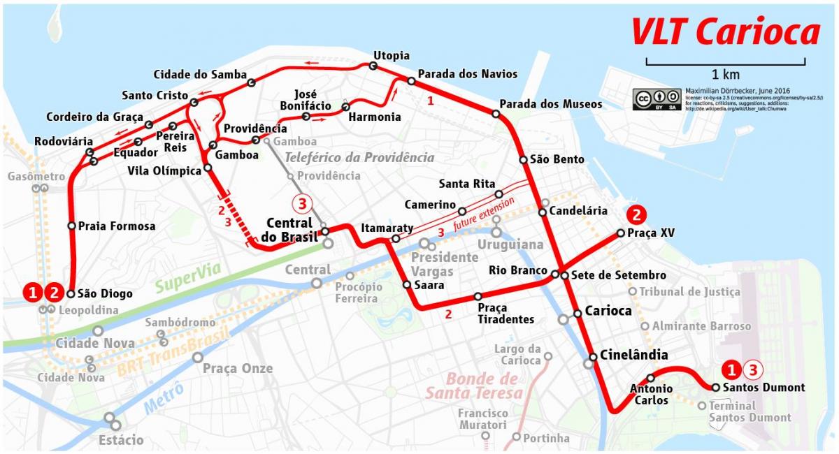 Kartta VLT-Rio de Janeiro