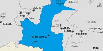 Kartta Barra Mansa kunta