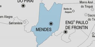 Kartta Mendes kunta