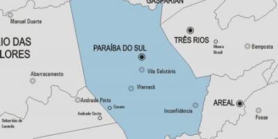 Kartta Paraíba do Sul kunta