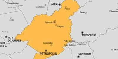 Kartta Petrópolis kunta
