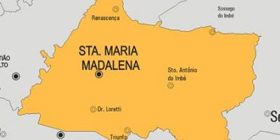 Kartta Santa Maria Madalena kunta