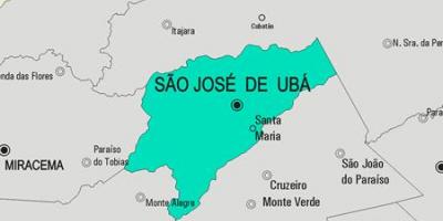 Kartta São José de Ubá kunta