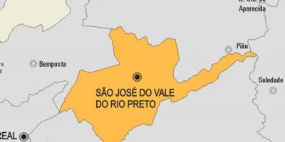 Kartta São José do Vale do Rio Preto kunta