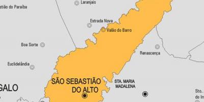 Kartta São Sebastião do Alto kunta