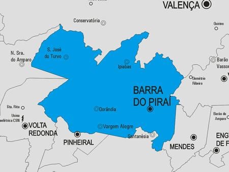 Kartta Barra do Piraí kunta
