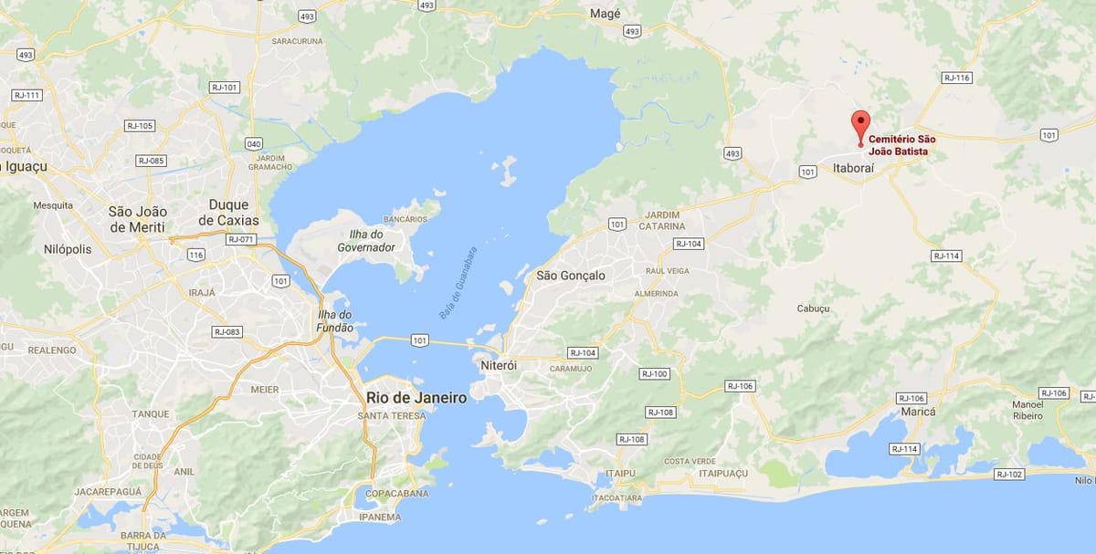 Kartta hautausmaa São João Batista