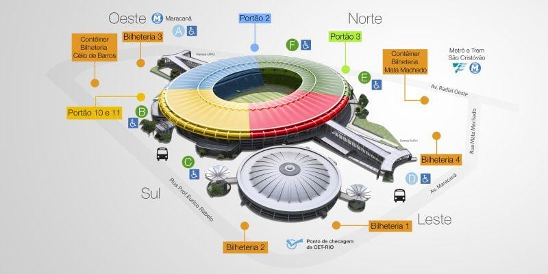 Kartta Maracanã-stadion
