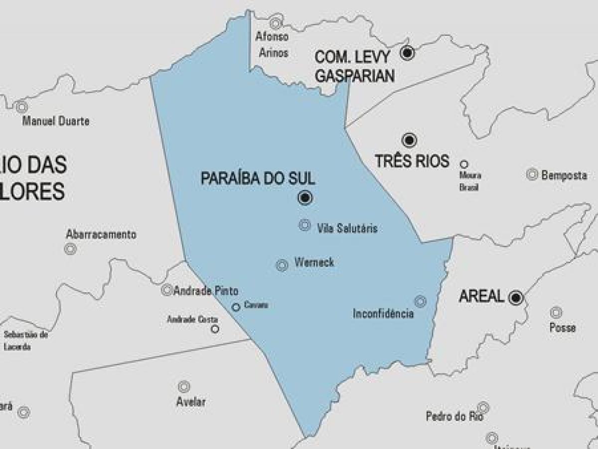 Kartta Paraíba do Sul kunta