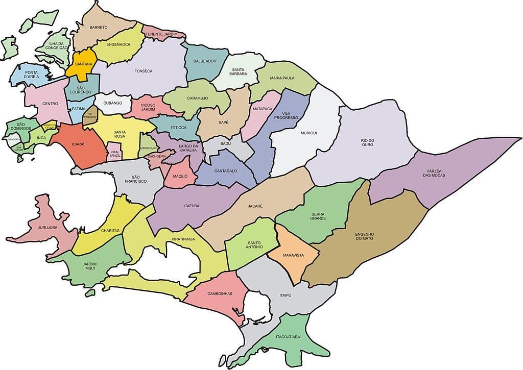 Kartta Quartiers Niterói