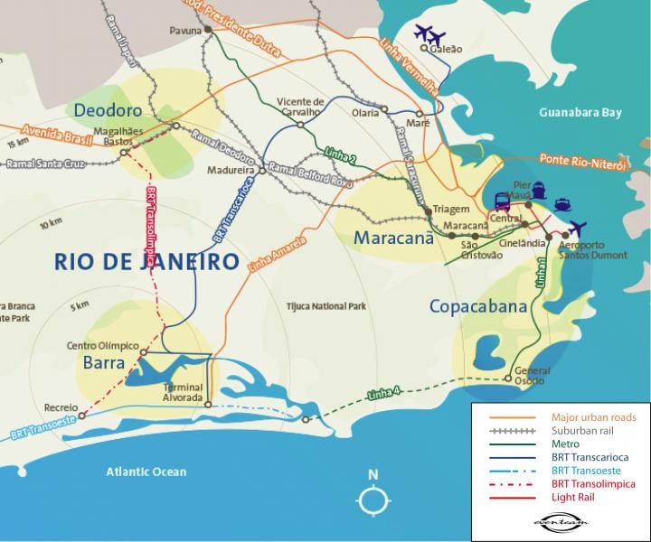 Kartta Rio de Janeiro lentokentät