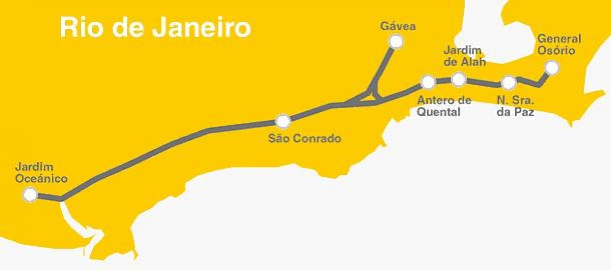 Kartta Rio de Janeiro metro Line 4