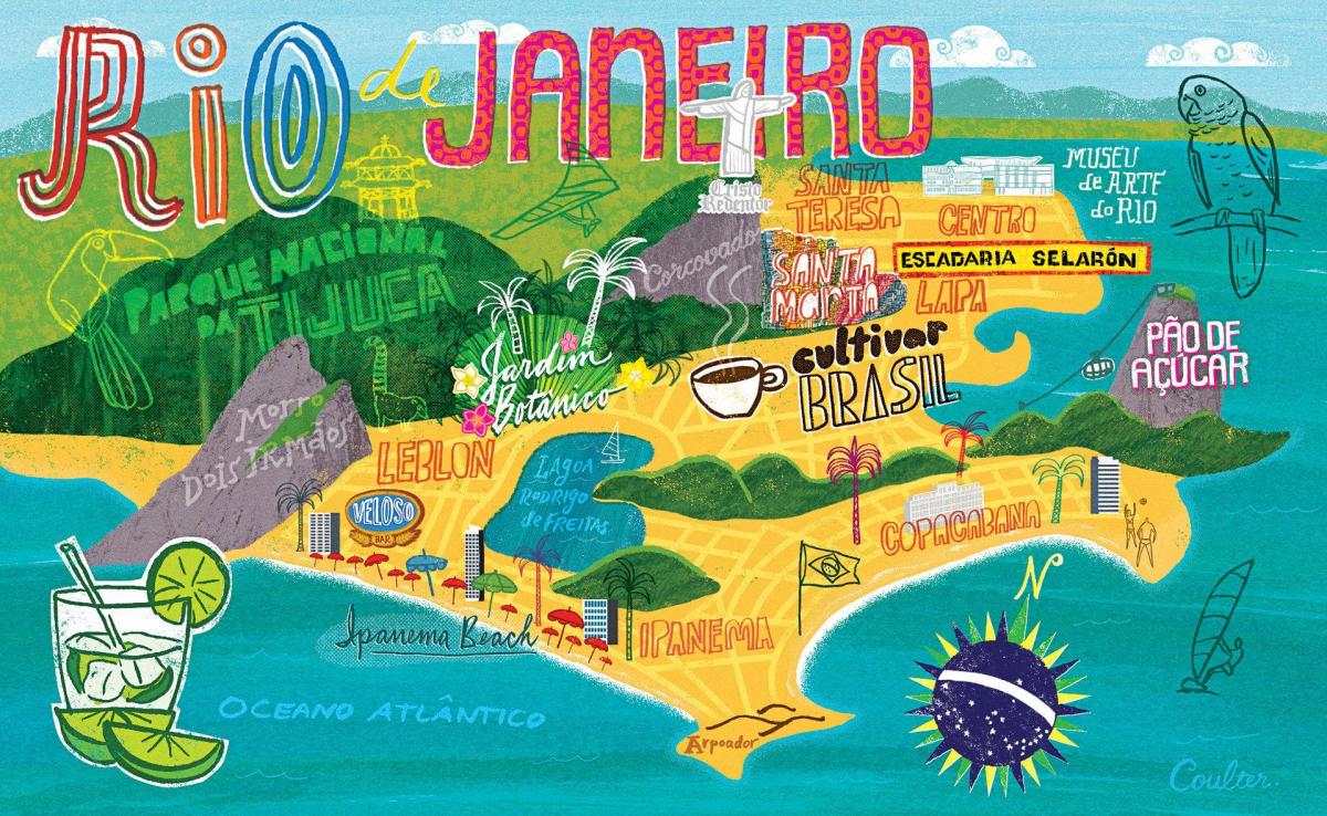 Kartta Rio de Janeiro taustakuva