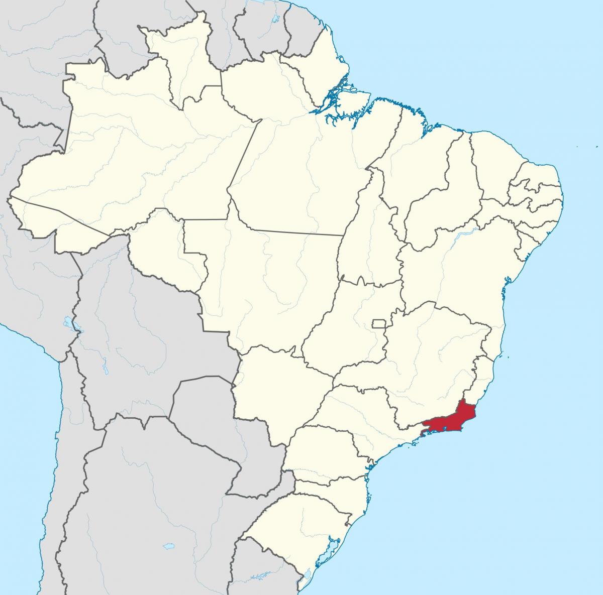 Kartta Valtion Rio de Janeirossa