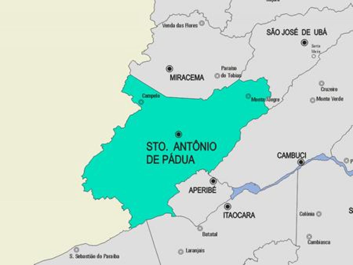 Kartta Santo Antonio de Padovan kunta