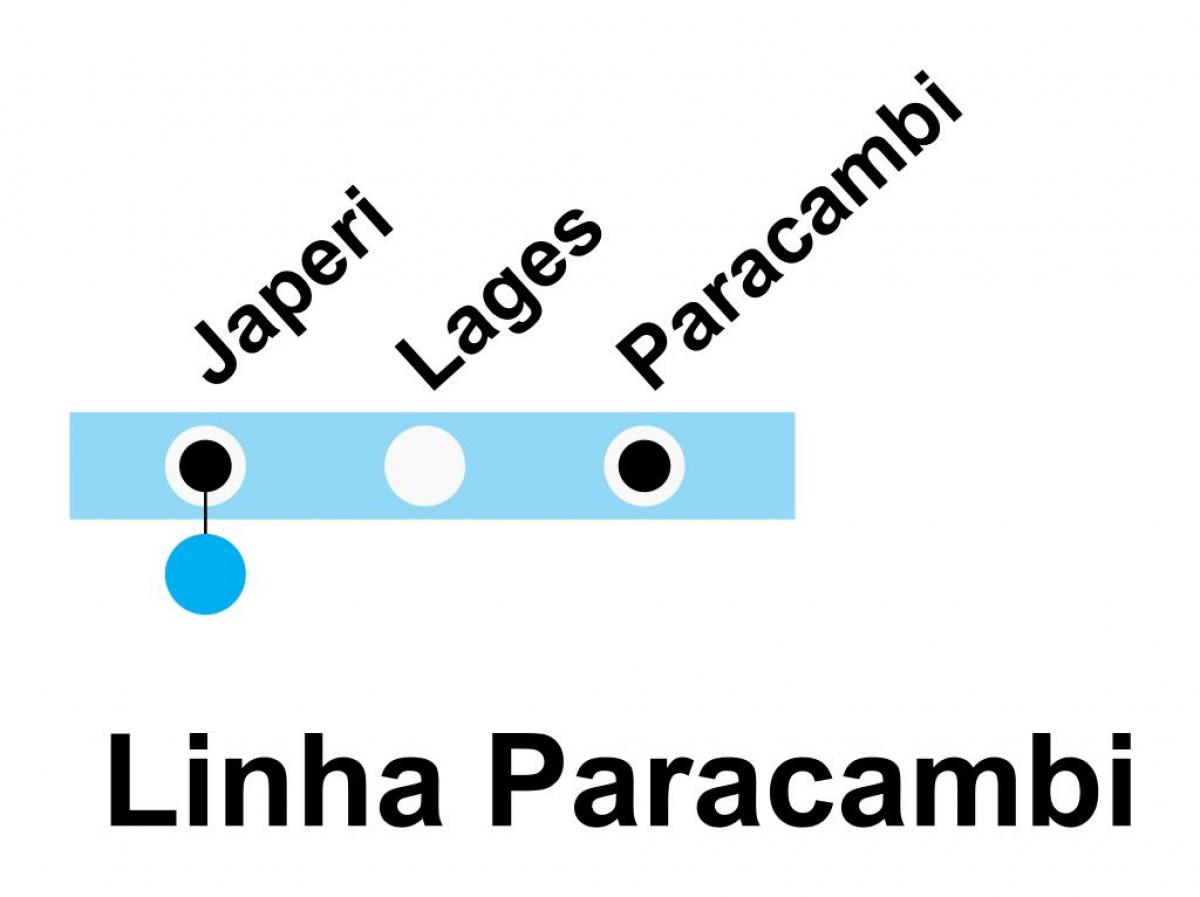 Kartta SuperVia - Line Paracambi