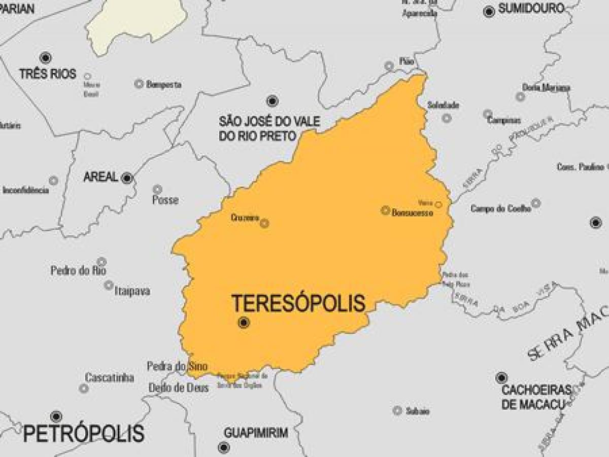 Kartta Teresópolis kunta