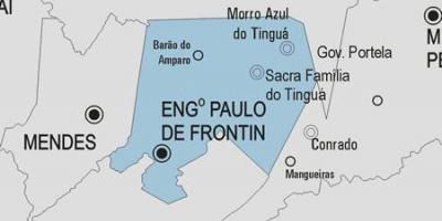 Kartta Engenheiro Paulo de Frontin kunta