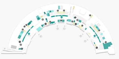 Kartta Galeaon lentokentältä Terminaali 1 Taso 1