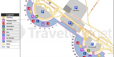 Kartta Galeaon lentokentältä terminaali