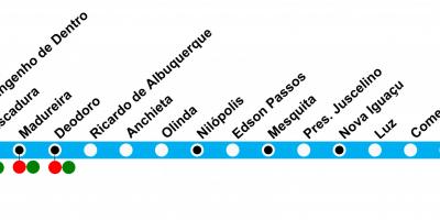 Kartta SuperVia - Line Japeri